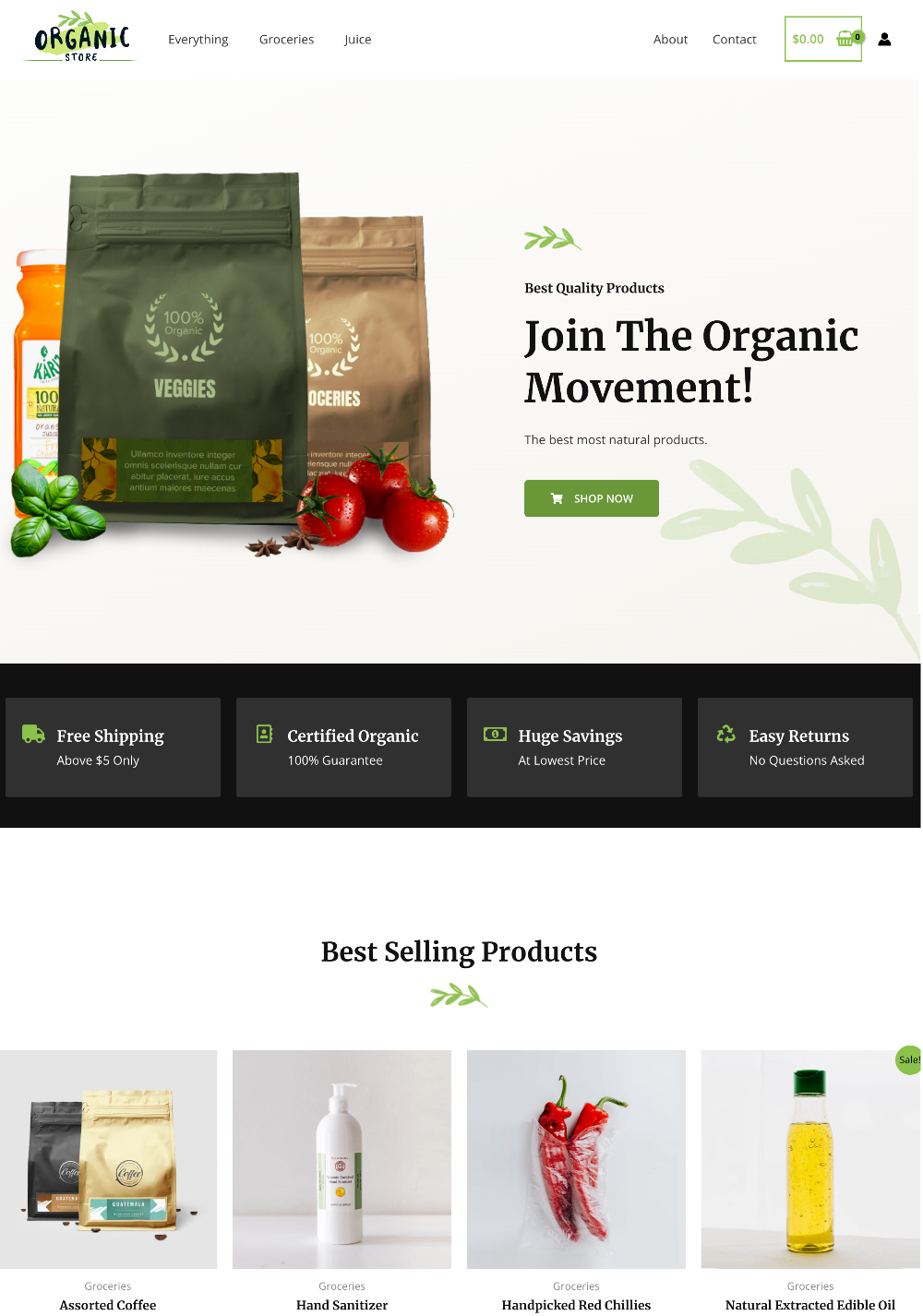 Organic online store